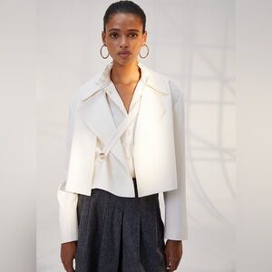 Babaton black Griffith cropped tuxedo blazer jacket size extra small